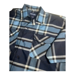 Veezo Mens Short Sleeve Outdoor Fishing/Casual‎ Plaid XL (see measurements)